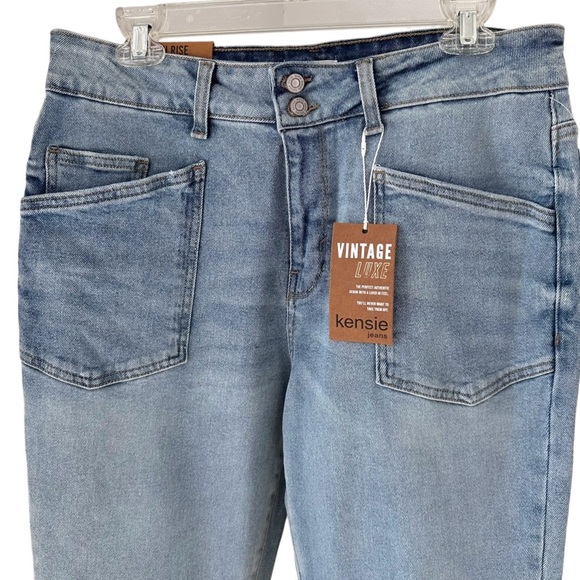 Kenzie Jeans Savannah High Rise Flare Crop Denim Size 10 NWT Vintage Inspired - Picture 4 of 14